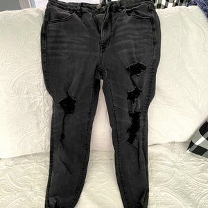 High rise ripped jeggings